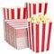100 Pack Mini Popcorn Boxes 3.3x5.6 Inch, 20 oz Red & White Stripes Popcorn Snack Box, Snack Container Holder Bucket for Carnival Party Supplies, Movie Night, Birthdays